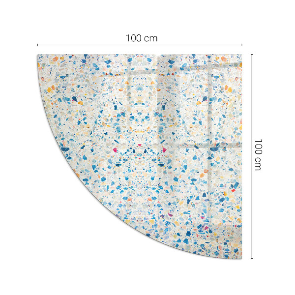 Četrtina kroga kaljeno steklo za pod kamin Abstraktni teksturni vzorec