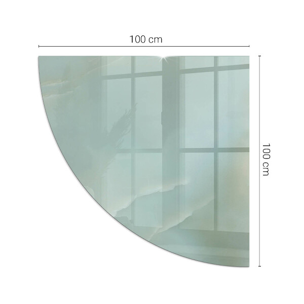 Četrtina kroga steklo za pod kamin Nežen marmorni vzorec