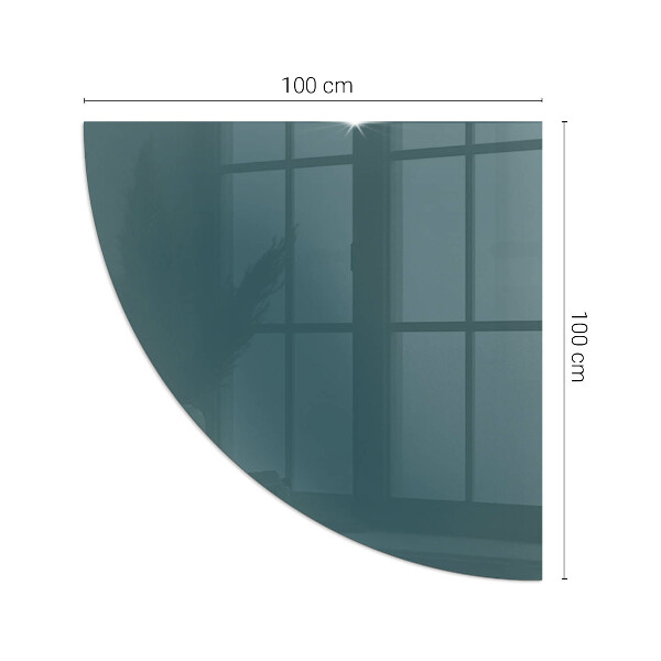 Četrtina kroga kaljeno steklo za pod kamin Barva morja