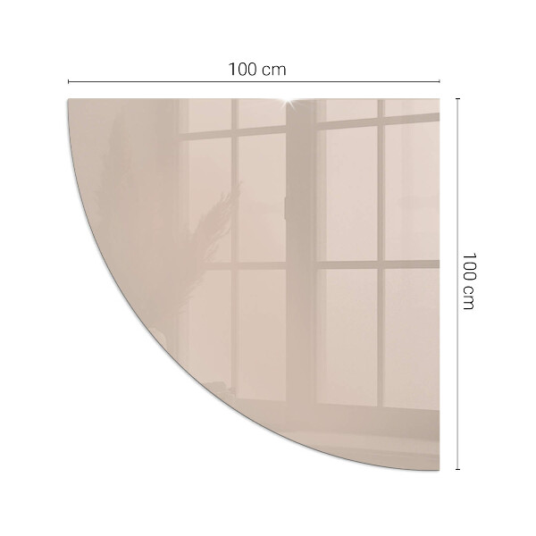 Četrtina kroga ognjevarno steklo za kamin Barva Svetlo rjava