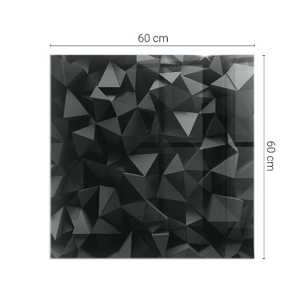 Kvadratna kaljeno steklo za kamin Tridimenzionalna geometrija