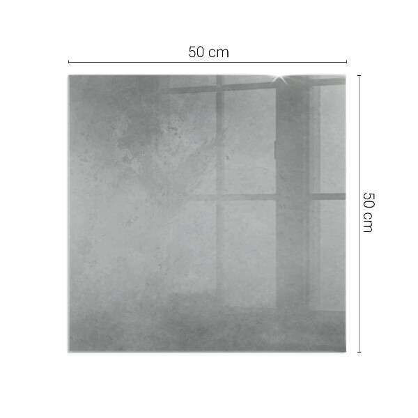 Kvadratna steklo za kamin Tekstura betona z učinkom