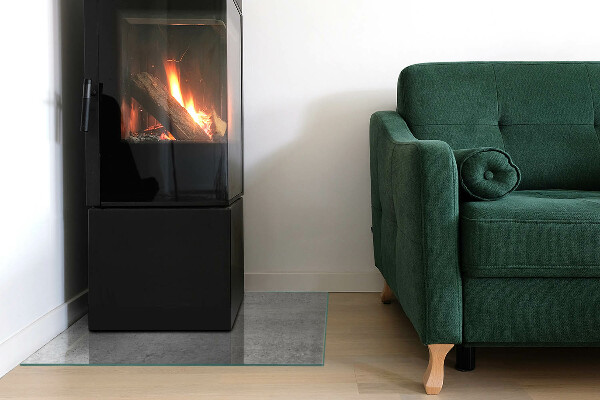 Kvadratna podložna plošča za kamin Tekstura surovega betona