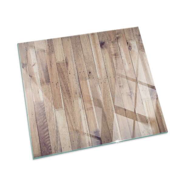 Kvadratna podložna plošča za kamin Lesena deska v postavitvi