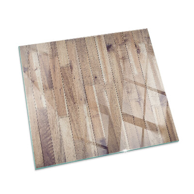 Kvadratna podložna plošča za kamin Lesena deska v postavitvi