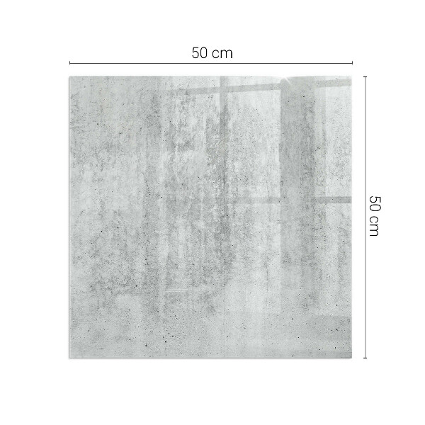 Kvadratna kaljeno steklo za kamin Tekstura surovega betona