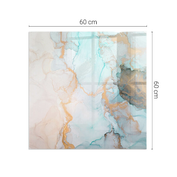 Kvadratna kaljeno steklo za kamin Abstraktni tekoči vzorec