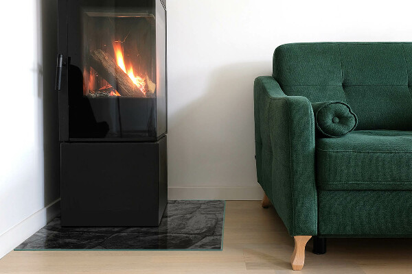 Kvadratna steklo za kamin Vzorec naravnega kamna