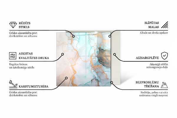 Kvadratna kaljeno steklo za kamin Barva roza