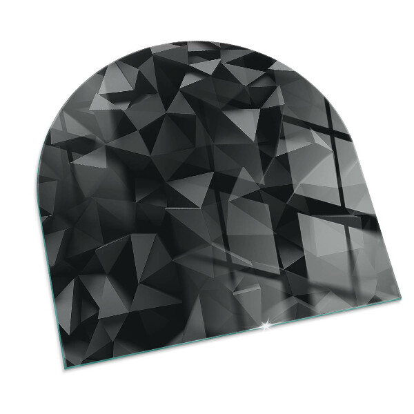 Polovalna steklo za pod kamin Tridimenzionalna geometrija