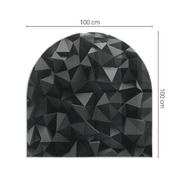 Polovalna steklo za pod kamin Tridimenzionalna geometrija