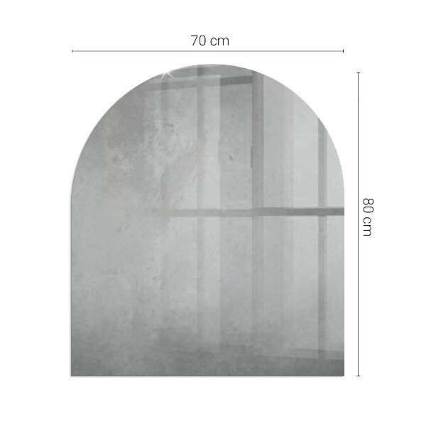 Polovalna ognjevarno steklo za kamin Tekstura betona z učinkom