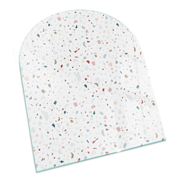 Polovalna kaljeno steklo za pod kamin Vzorec z majhnimi oblikami