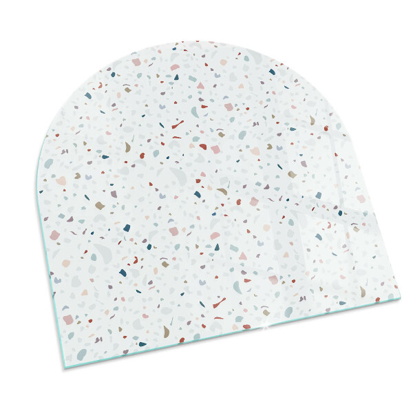 Polovalna kaljeno steklo za pod kamin Vzorec z majhnimi oblikami