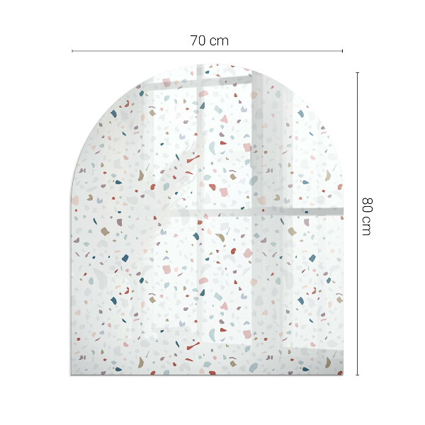 Polovalna kaljeno steklo za pod kamin Vzorec z majhnimi oblikami