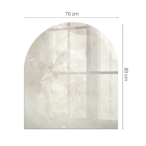 Polovalna ognjevarno steklo za kamin Naravni marmorni vzorec