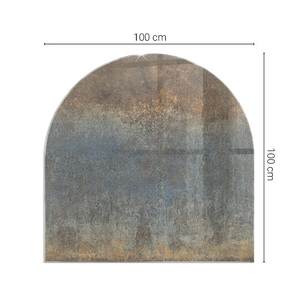 Polovalna ognjevarno steklo za kamin Abstraktni teksturni vzorec