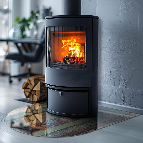 Polovalna ognjevarno steklo za kamin Plošče v različnih odtenkih