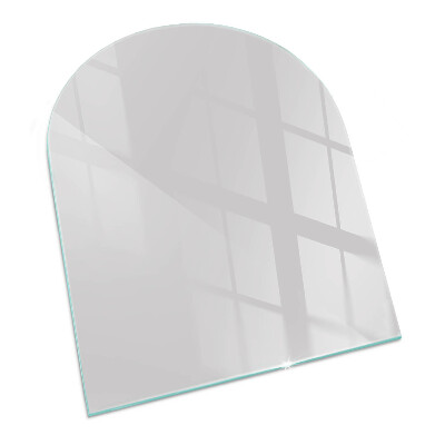 Polovalna kaljeno steklo za pod kamin Barva siva