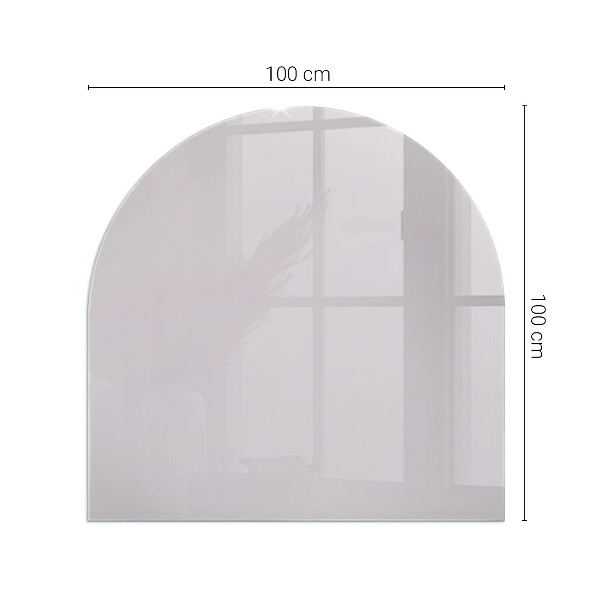 Polovalna steklo za pod kamin Barva Svetlo vijolična