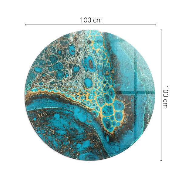 Okrogla podložno steklo za kamin Abstraktni organski vzorec