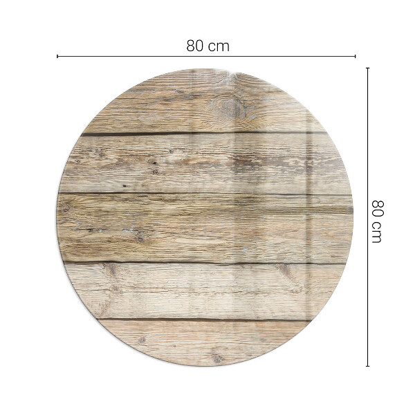 Okrogla podložno steklo za kamin Tekstura lesenih desk