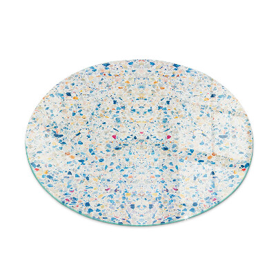 Okrogla steklena podložna plošča za kamin Abstraktni teksturni vzorec