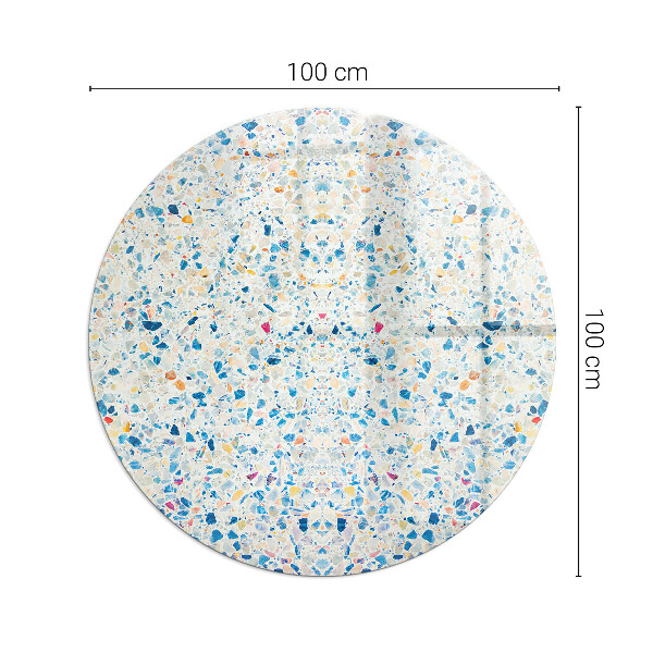Okrogla steklena podložna plošča za kamin Abstraktni teksturni vzorec