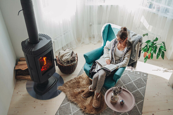 Okrogla steklena podložna plošča za kamin Barva temno modra