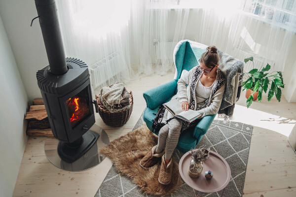 Okrogla steklo za pod kamin Barva rjava