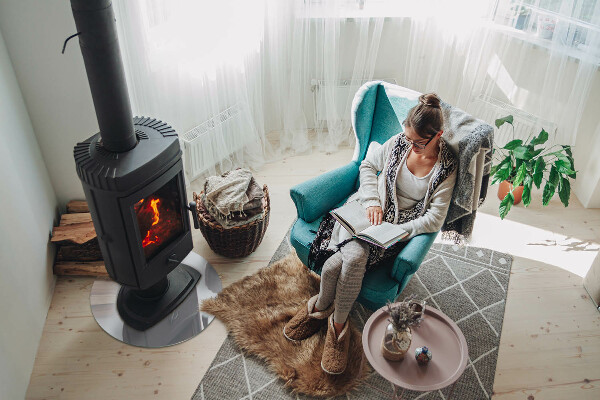 Okrogla steklo za pod kamin Barva bela