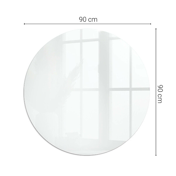 Okrogla steklo za pod kamin Barva bela