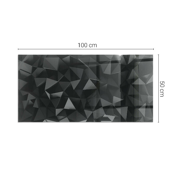 Pravokotna kaljeno steklo za kamin Tridimenzionalna geometrija