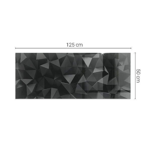Pravokotna kaljeno steklo za kamin Tridimenzionalna geometrija