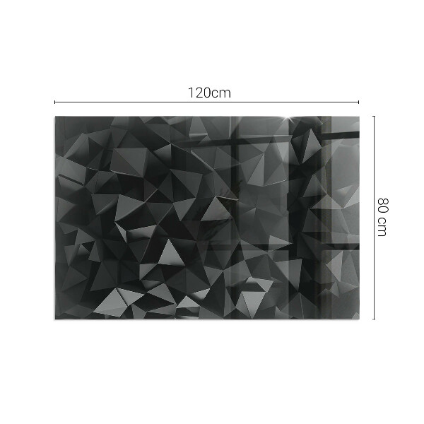 Pravokotna kaljeno steklo za kamin Tridimenzionalna geometrija