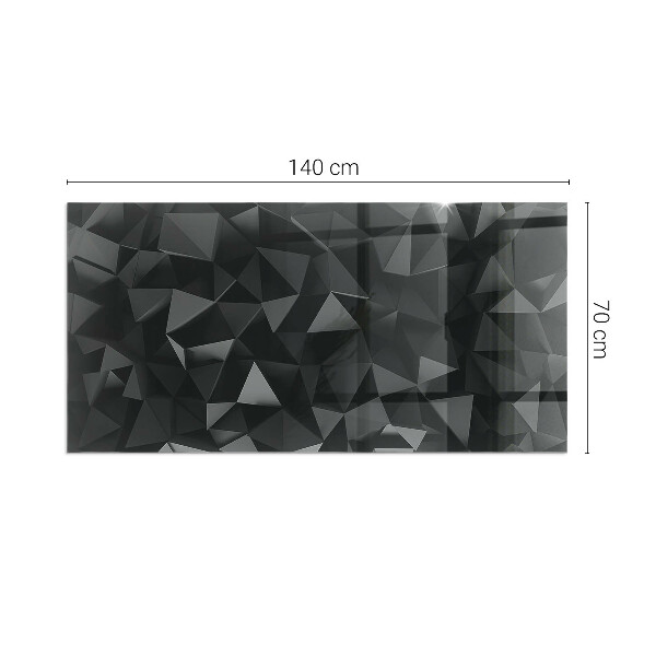 Pravokotna kaljeno steklo za kamin Tridimenzionalna geometrija