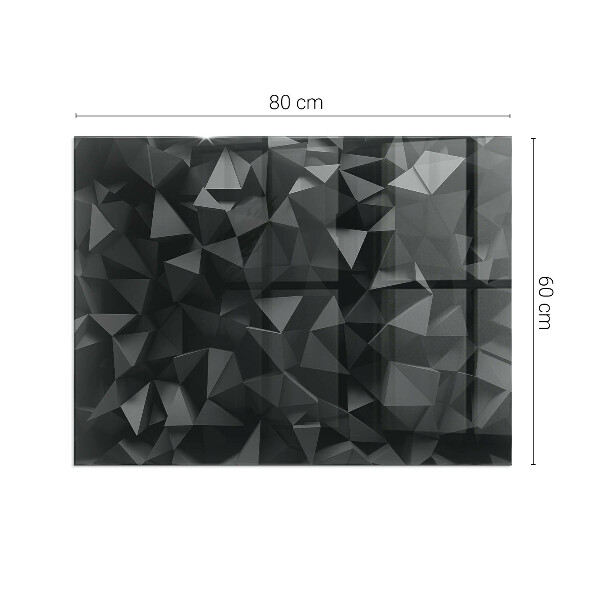Pravokotna kaljeno steklo za kamin Tridimenzionalna geometrija