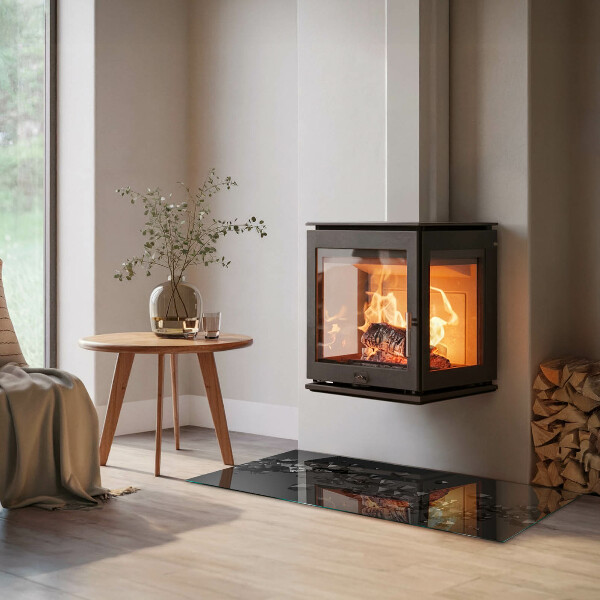 Pravokotna steklo za kamin Abstraktni oblak trdnih snovi