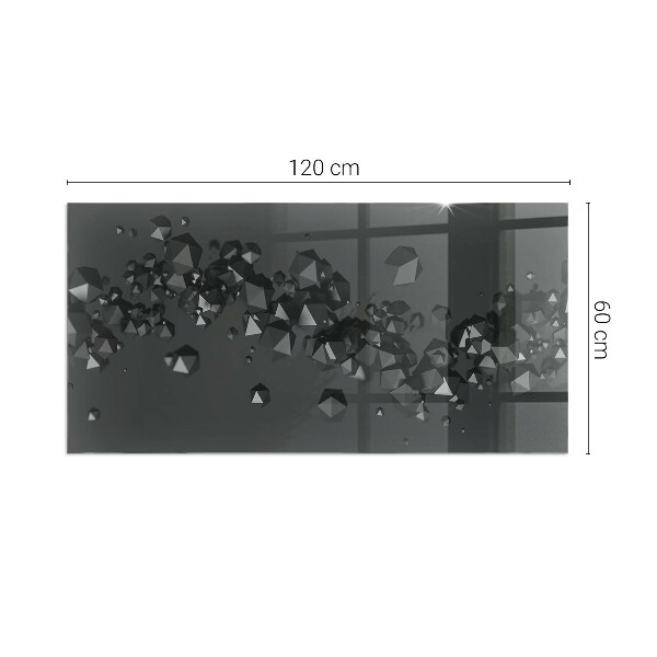 Pravokotna steklo za kamin Abstraktni oblak trdnih snovi