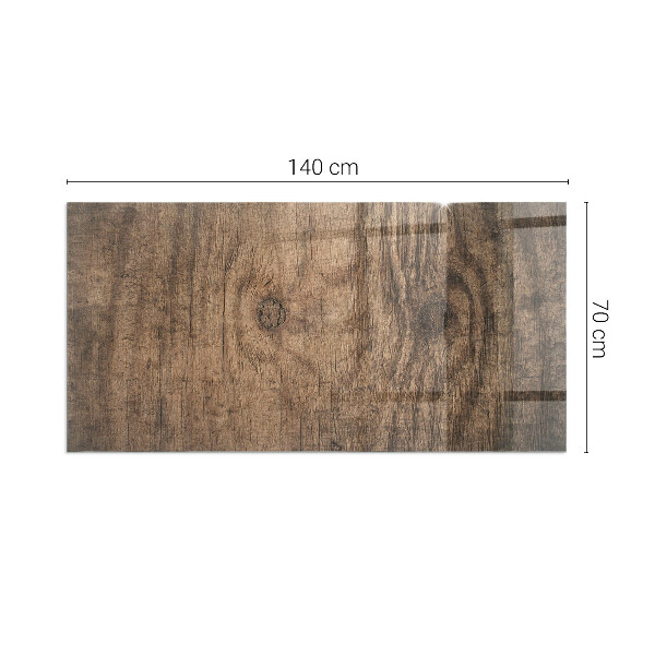 Pravokotna kaljeno steklo za kamin Naravni lesni vzorec