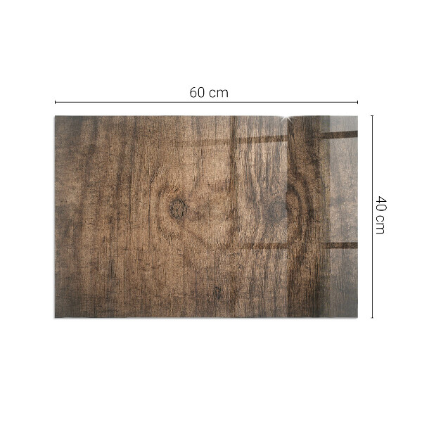 Pravokotna kaljeno steklo za kamin Naravni lesni vzorec