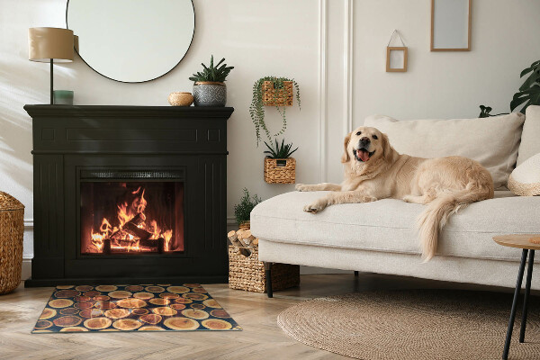 Pravokotna podložna plošča za kamin Škatla z rezanim lesom