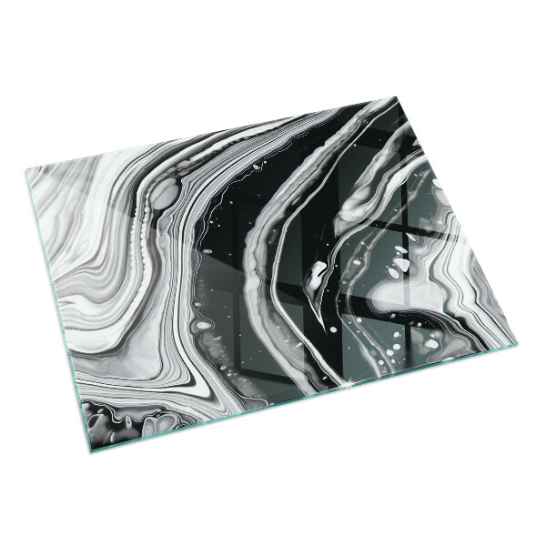 Pravokotna kaljeno steklo za kamin Abstraktni valovi in ​​črte