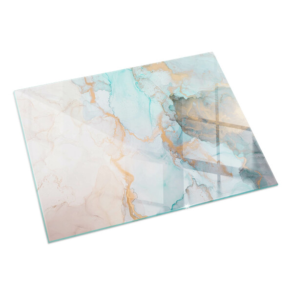 Pravokotna kaljeno steklo za kamin Abstraktni tekoči vzorec