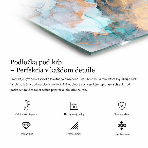 Pravokotna podložna plošča za kamin Rastlinski motivi z metulji