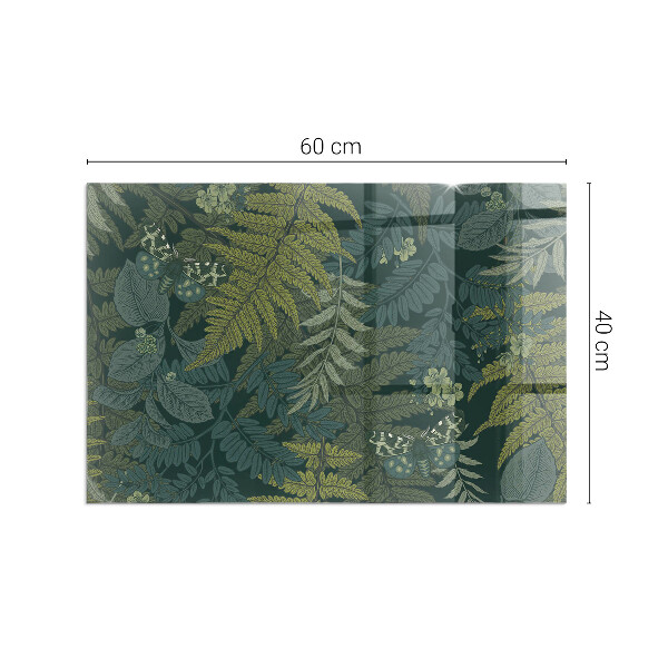 Pravokotna podložna plošča za kamin Rastlinski motivi z metulji