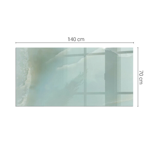 Pravokotna kaljeno steklo za kamin Nežen marmorni vzorec