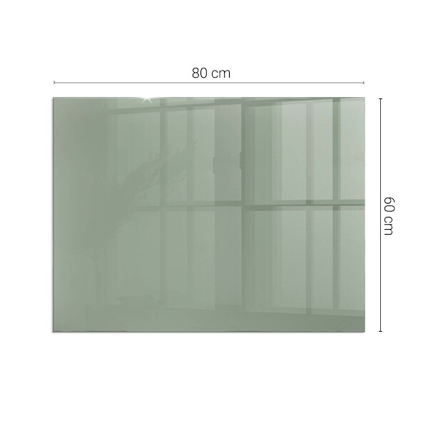 Pravokotna steklo za kamin Sivo-zelena barva