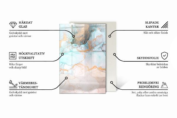 Pravokotna podložna plošča za kamin Barva Bež