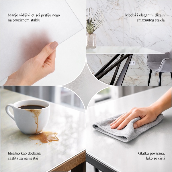 Okrogla mizna plošča, polprosojna